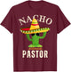 Funny Saying Vintage Nacho Average Pastor Crew Men Women T-Shirt - T-Shirt | Maroon