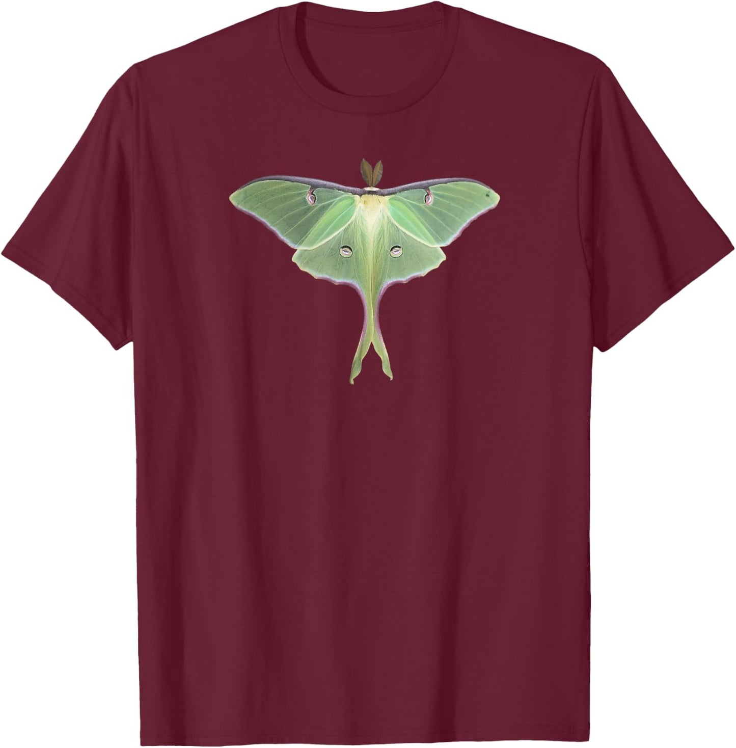 Luna Moth Beautiful Nature Butterfly Shirt Gift Lg Lt T-Shirt - T-Shirt | Maroon