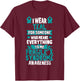 Fragile X Syndrome T Shirt Teal Awareness Ribbon T-Shirt - T-Shirt | Maroon