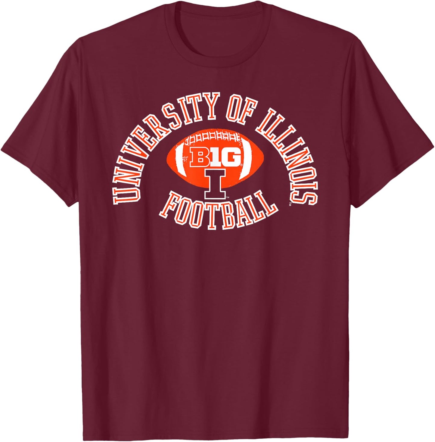 Illinois Fighting Illini Big 10 Football Huddle Navy T-Shirt - T-Shirt | Maroon