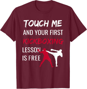 Funny Kickboxing Kick Boxing Sensei T Shirt Gift T-Shirt - T-Shirt | Maroon