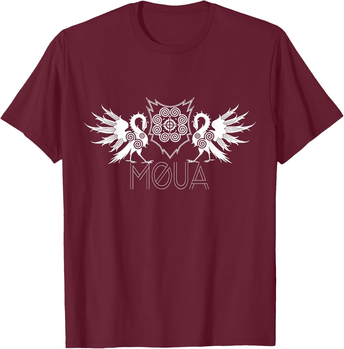 Dragon Spiral Moua Clan design T-Shirt - T-Shirt | Maroon