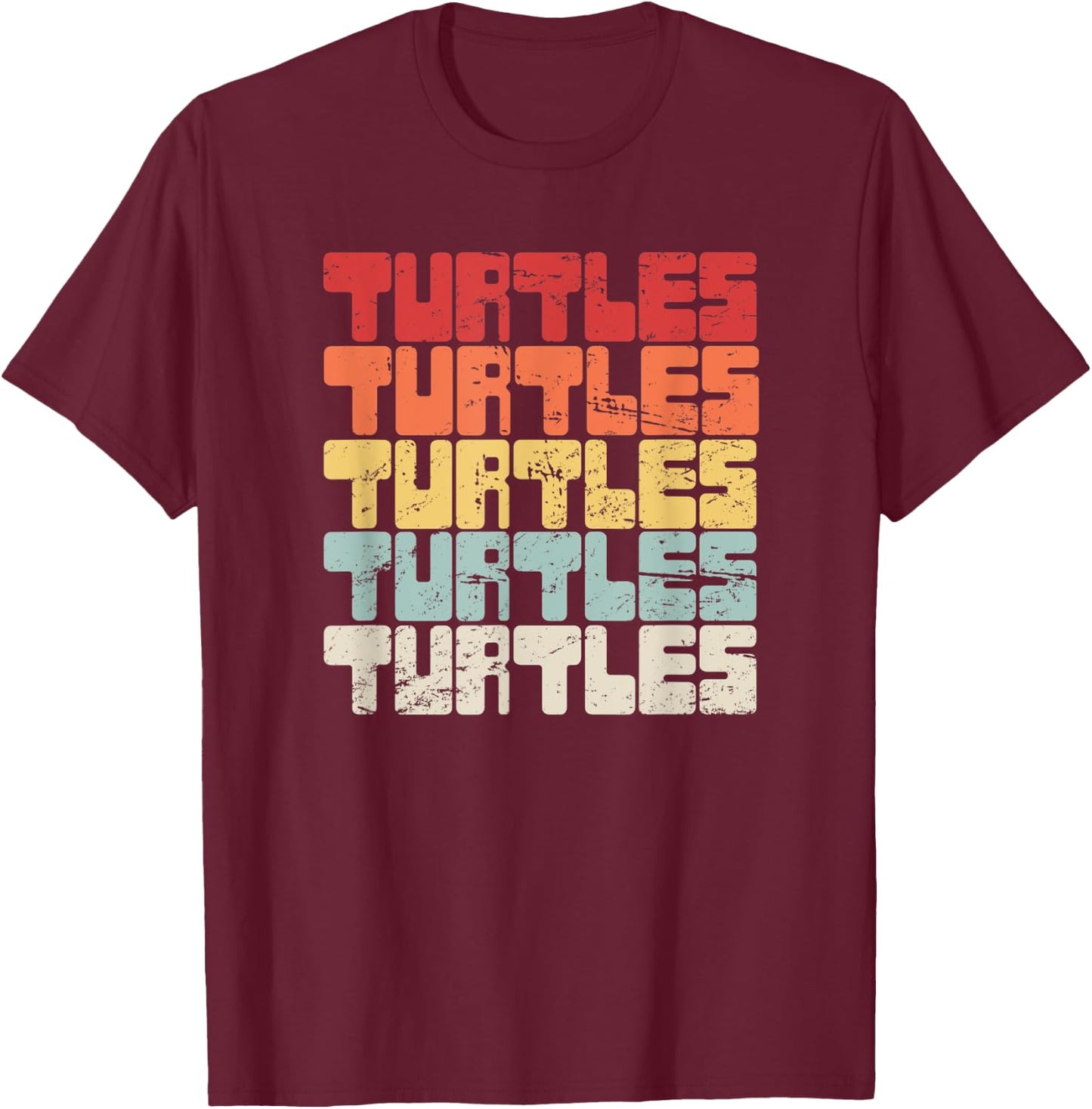 Retro Pet Turtle / Cool Turtle Lover Reptile Gift T-Shirt - T-Shirt | Maroon