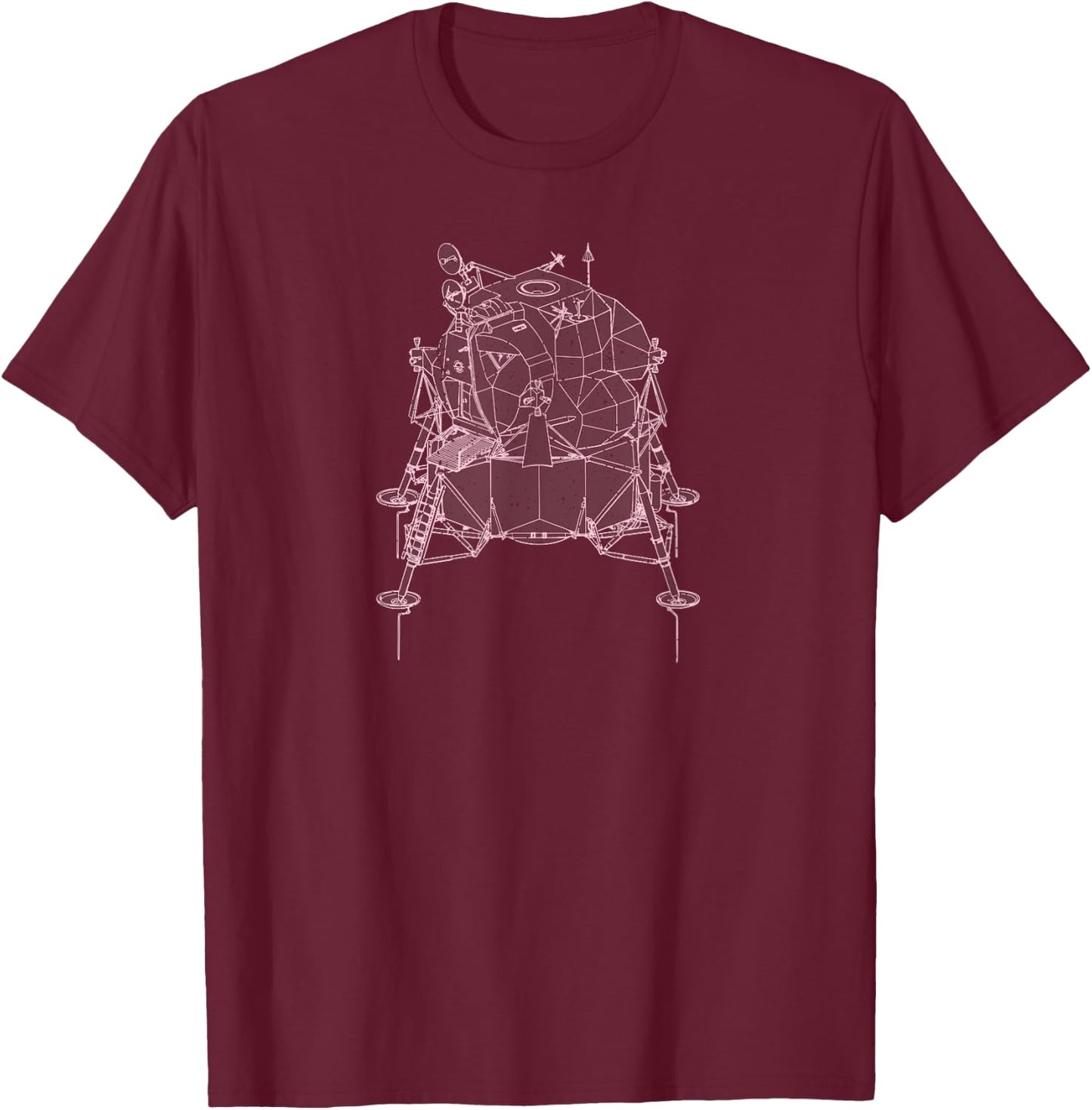Apollo 11 50th Anniversary Lunar Module LEM Eagle T-Shirt - T-Shirt | Maroon
