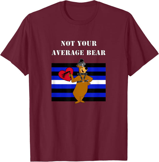 Not Your Average Bear - Leather Pride - Gay Pride T-Shirt - T-Shirt | Maroon