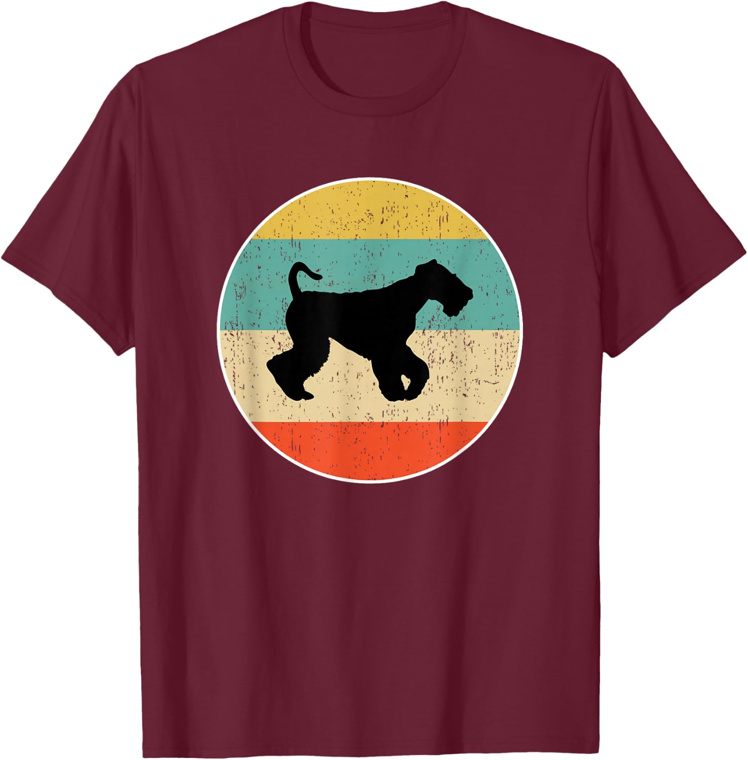 Airedale Terrier Dog T-Shirt - T-Shirt | Maroon