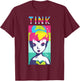 Disney Peter Pan Tinker Bell Color Block Portrait T-Shirt - T-Shirt | Maroon