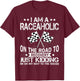I am a raceaholic on the road to recovery funny t shirt T-Shirt - T-Shirt | Maroon