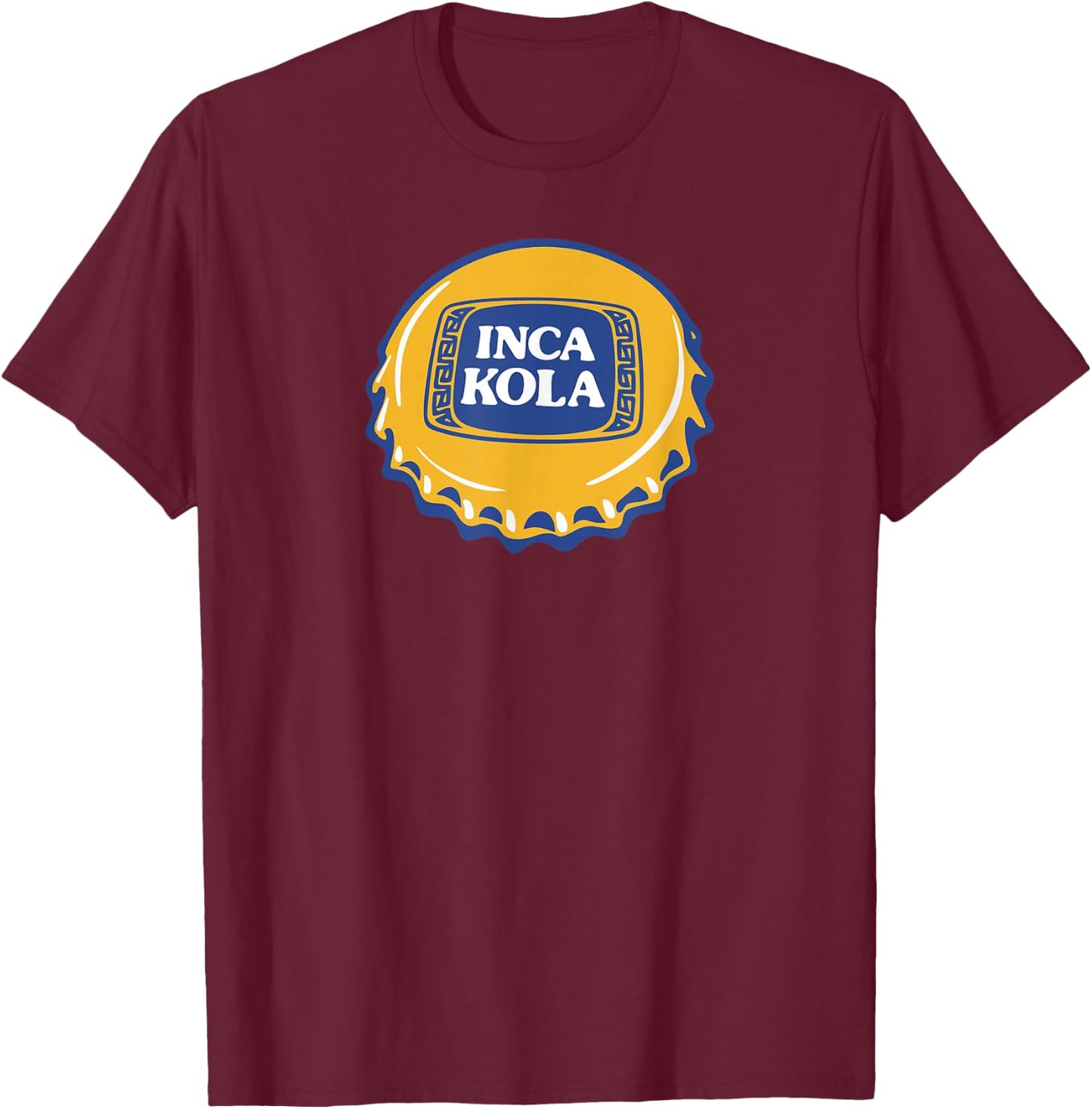 Peru Soda Bottle Inca Kola Bubble gum Drinks Food T-Shirt - T-Shirt | Maroon