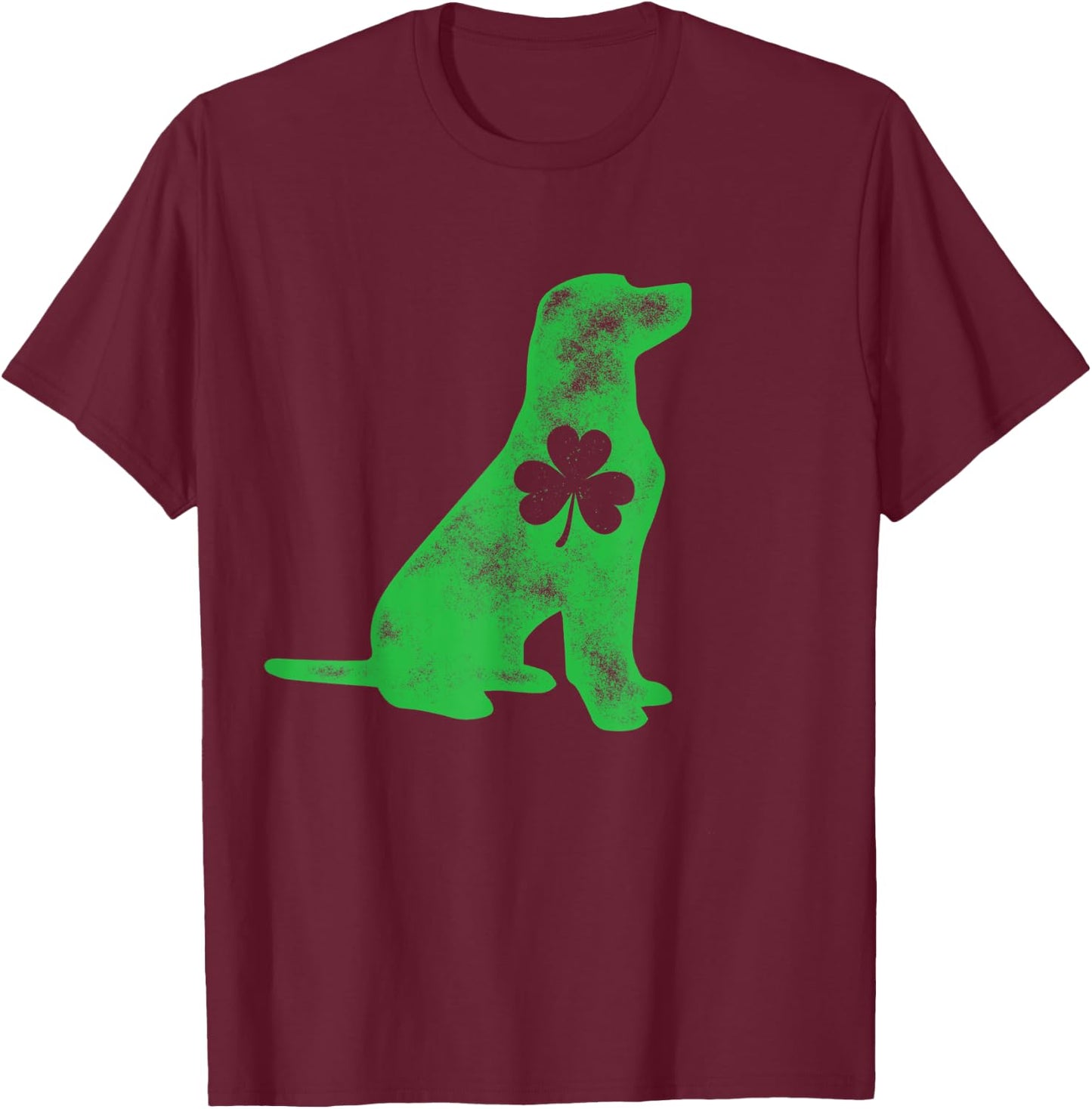 Labrador St Patricks Day Boys Men Dog Lover Shamrock Gift T-Shirt - T-Shirt | Maroon
