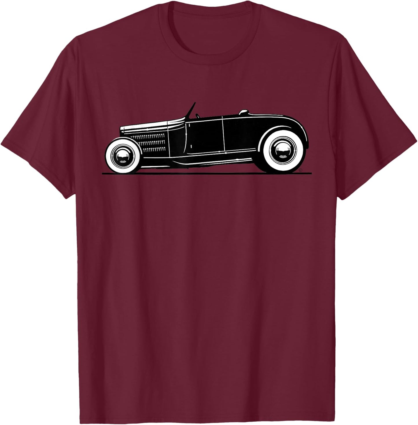 1929 Hot Rod Roadster T-Shirt - T-Shirt | Maroon
