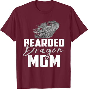 BEARDED Dragon MOM Funny Lizard Lovers Women Kids T-Shirt - T-Shirt | Maroon