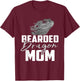BEARDED Dragon MOM Funny Lizard Lovers Women Kids T-Shirt - T-Shirt | Maroon