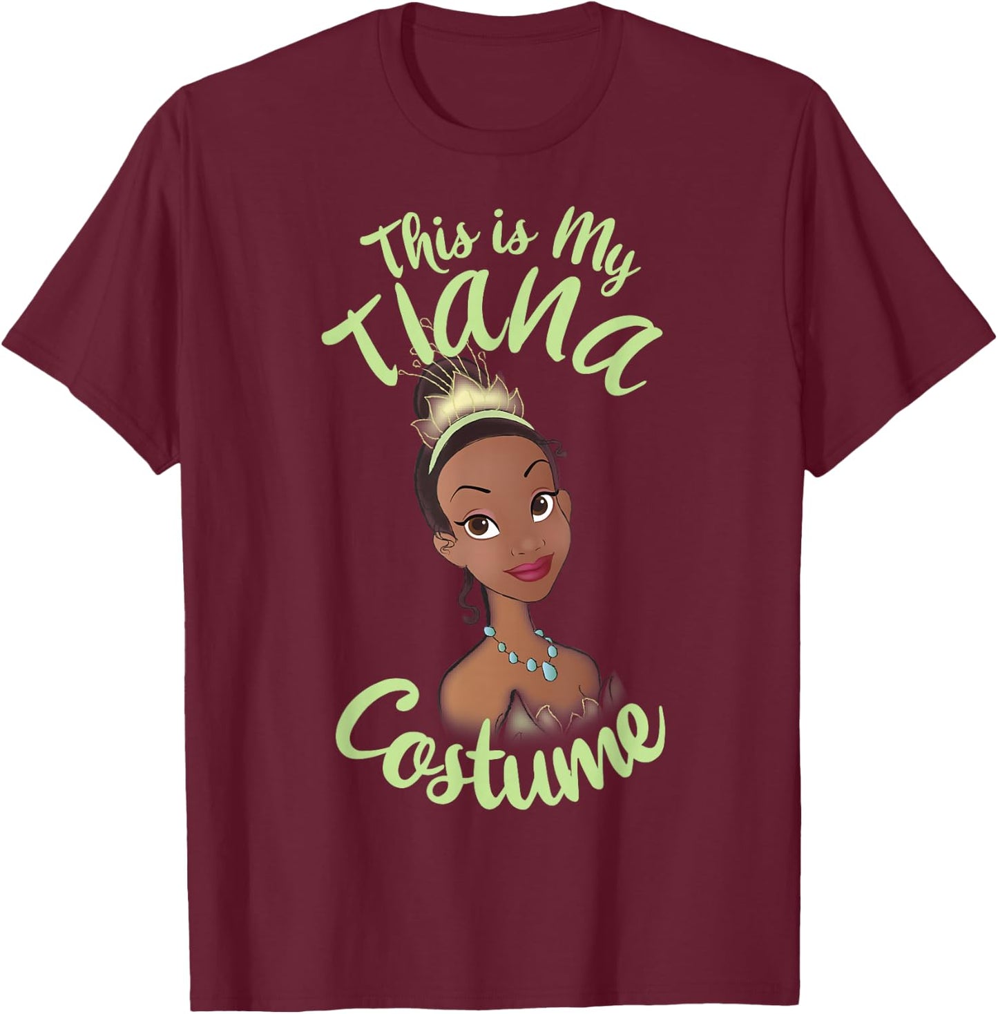 Disney The Princess and The Frog My Tiana Halloween Costume T-Shirt - T-Shirt | Maroon