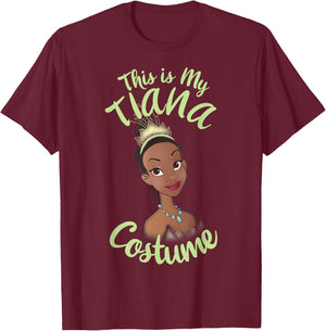 Disney The Princess and The Frog My Tiana Halloween Costume T-Shirt - T-Shirt | Maroon