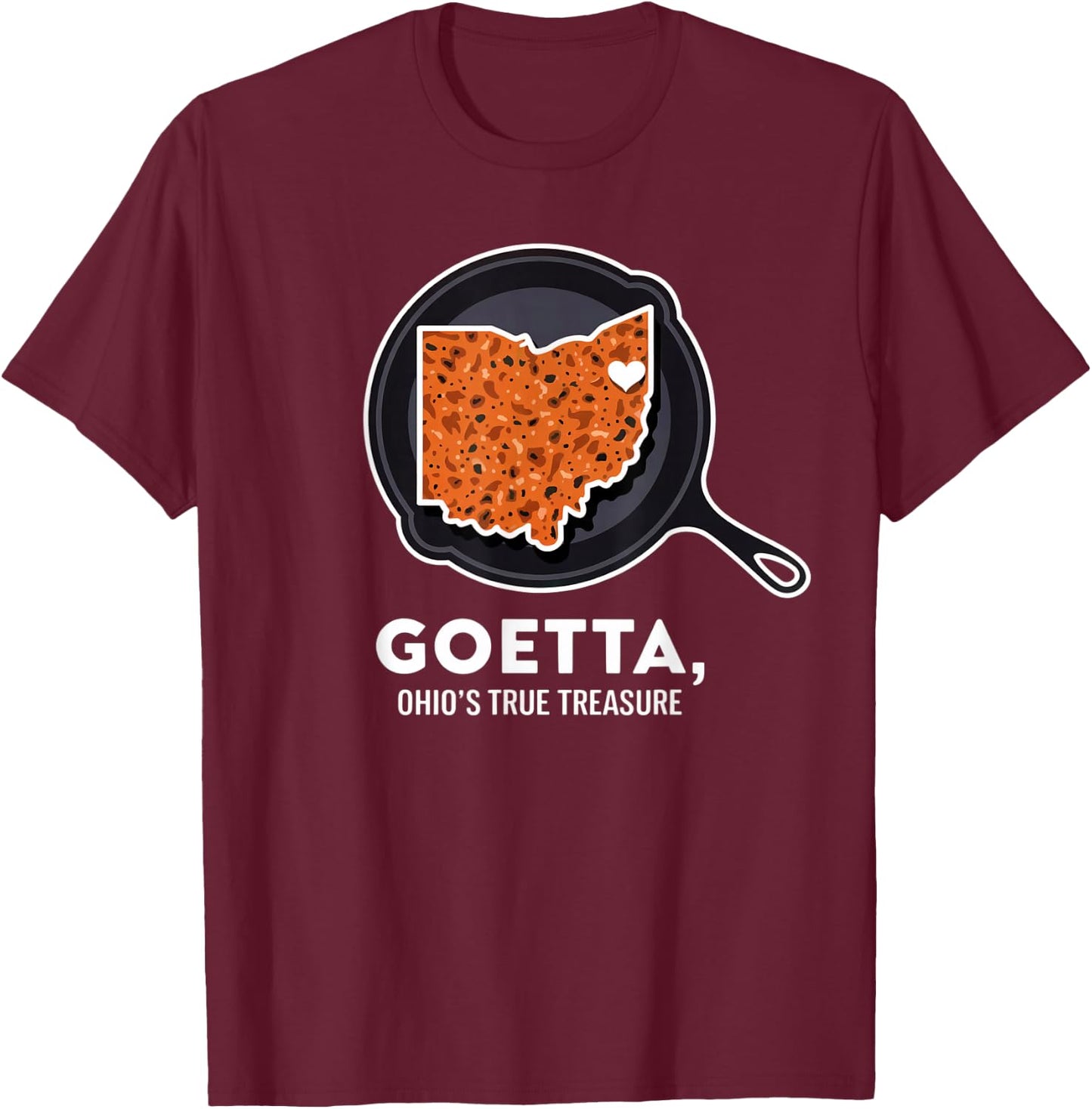 Goetta - Cincinnati Food Lovers German Sausage Design T-Shirt - T-Shirt | Maroon