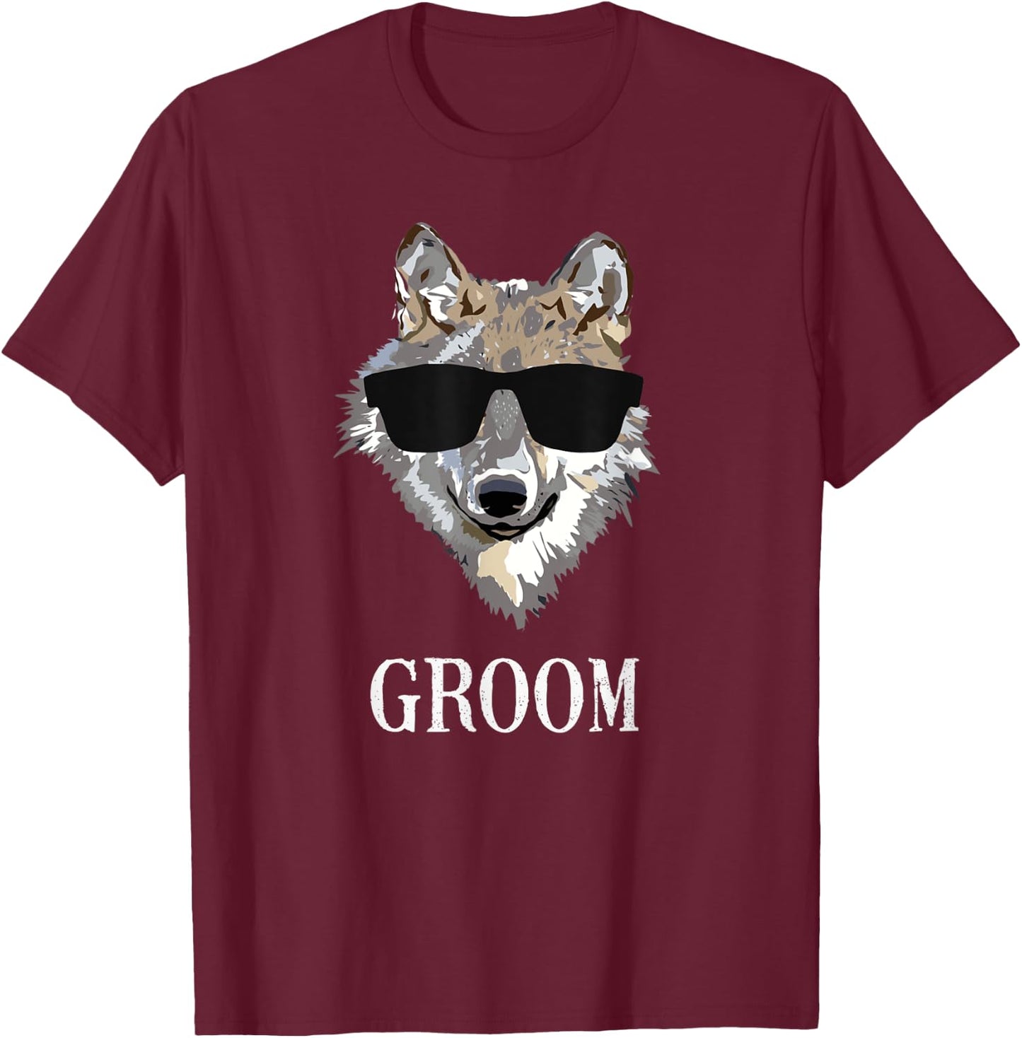 Bachelor Party Groom's Wolf Pack T-Shirt - T-Shirt | Maroon