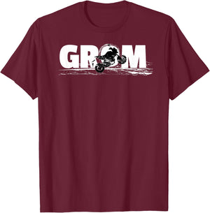 GROM popping a wheelie T-Shirt - T-Shirt | Maroon