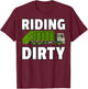 Riding Dirty Garbage Day Trash Truck Recycling Man Kids T-Shirt - T-Shirt | Maroon
