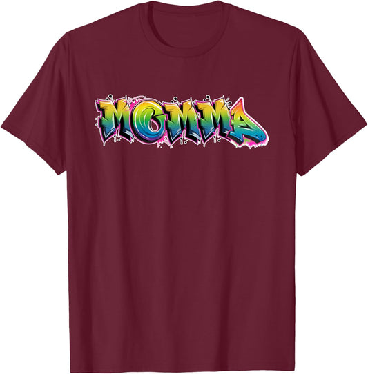 Airbrush Graffiti Mommy Momma Street Artist T-Shirt - T-Shirt | Maroon
