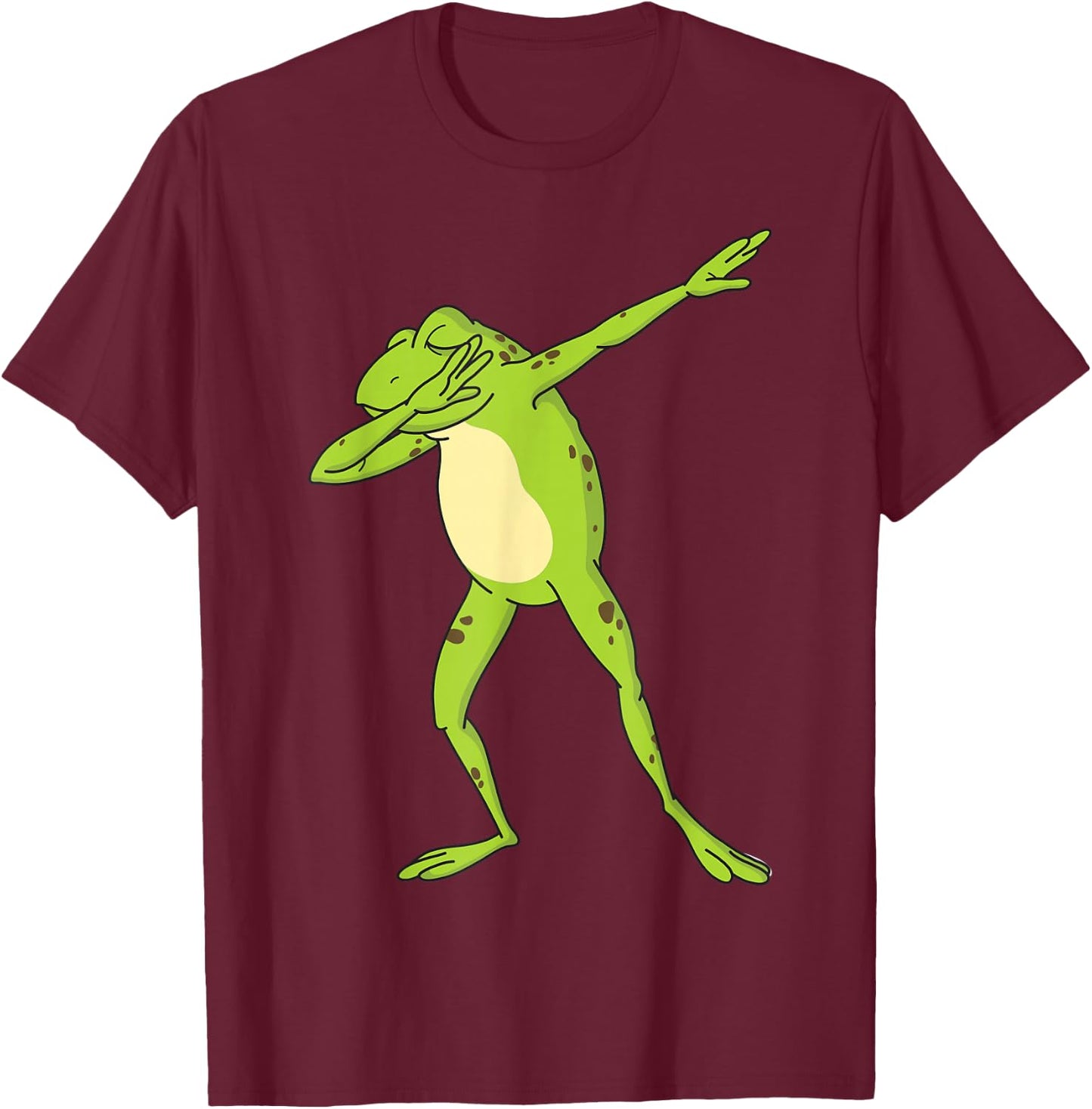 Dabbing Frog For Kids-Boys & Girls Funny Animal Dance Gift T-Shirt - T-Shirt | Maroon