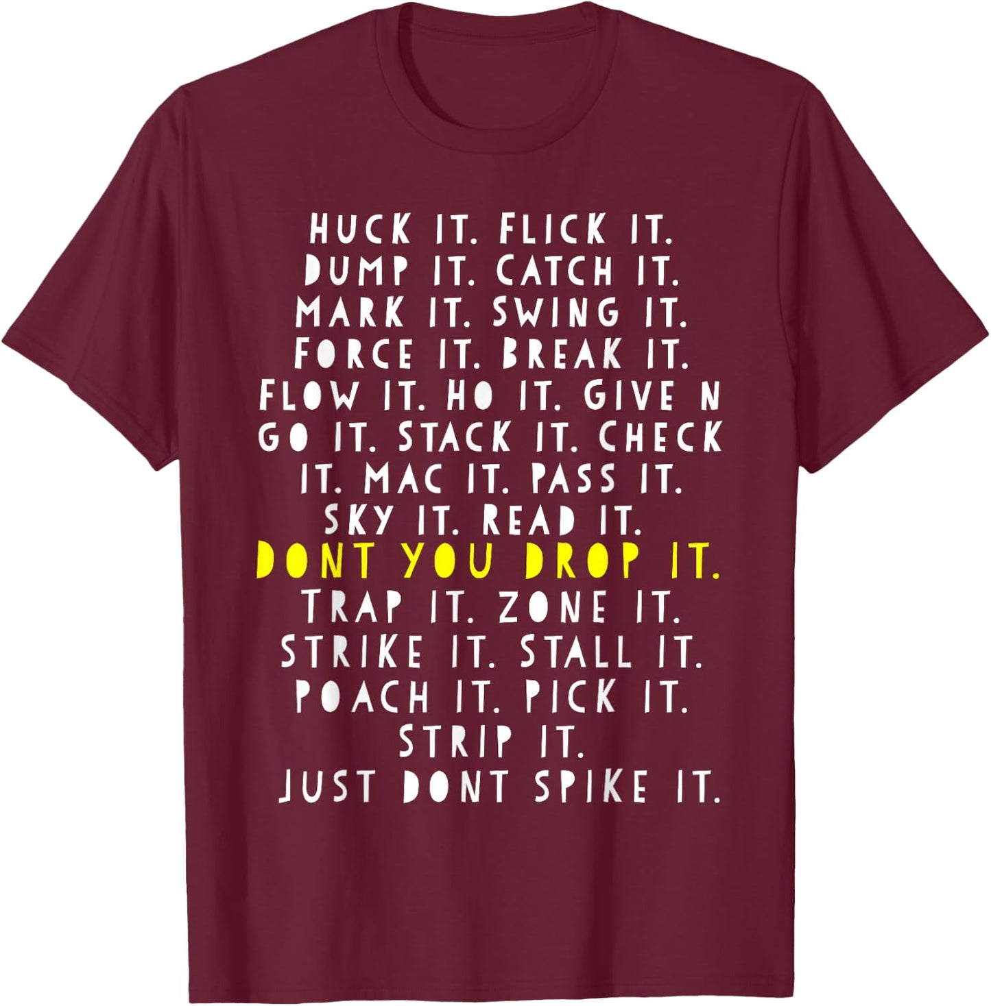 Ultimate frisbee game language Frowler Disc Golf Player T-Shirt - T-Shirt | Maroon