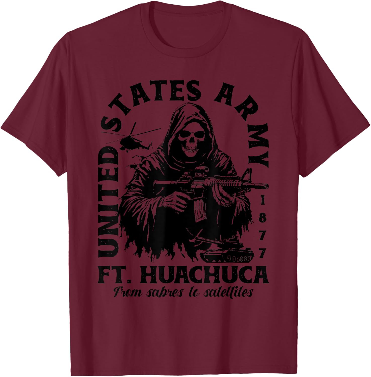 Fort Huachuca US Military Base Arizona AZ Ft Huachuca Gifts T-Shirt - T-Shirt | Maroon