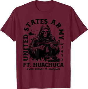 Fort Huachuca US Military Base Arizona AZ Ft Huachuca Gifts T-Shirt - T-Shirt | Maroon