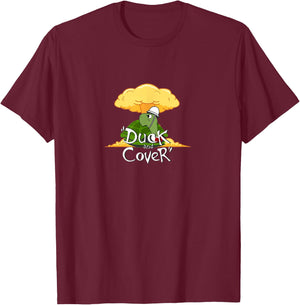 Bert the Turtle Duck and Cover T-Shirt - T-Shirt | Maroon