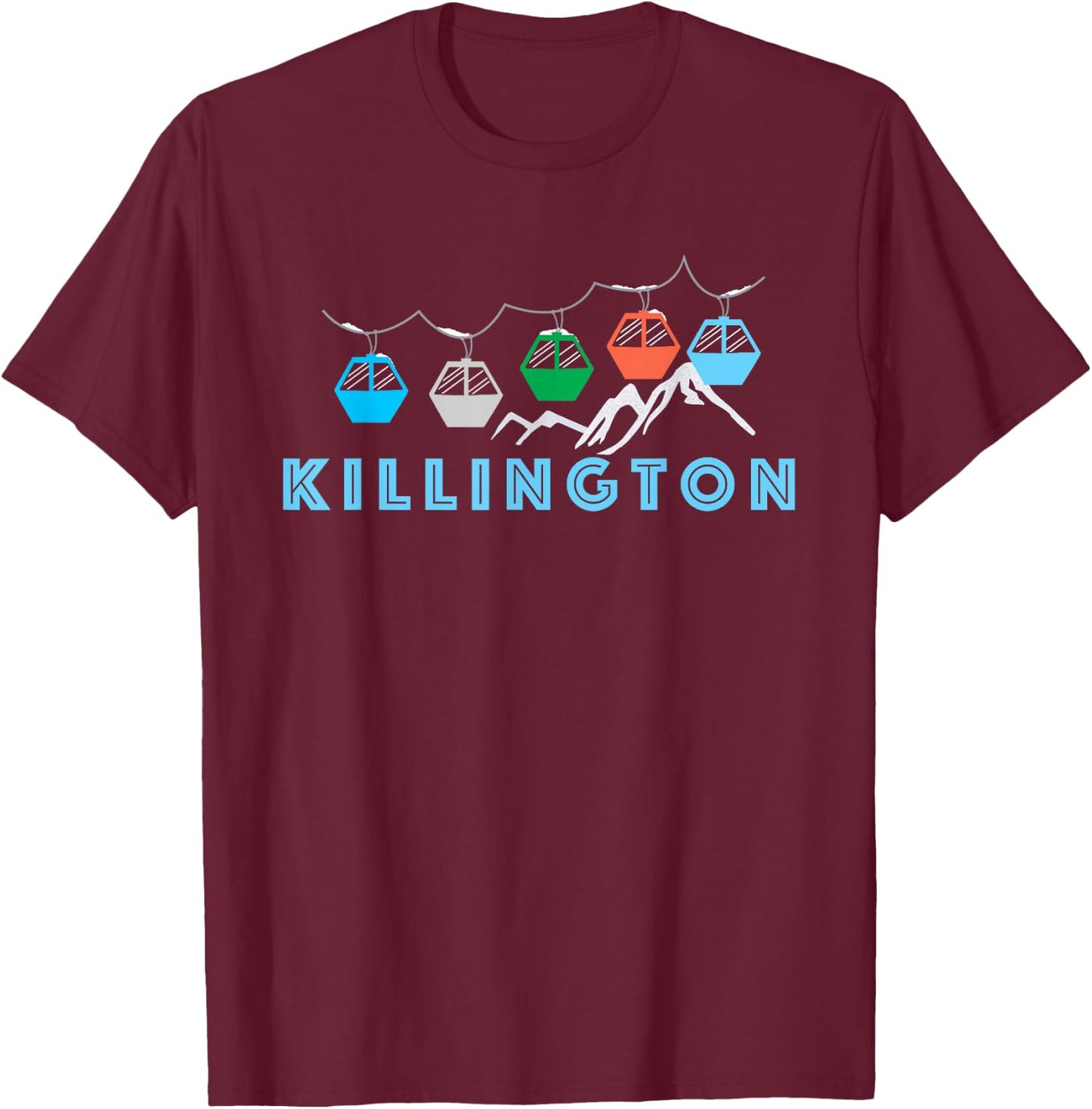 Killington Ski Mountain Gondola - Killington T-Shirt - T-Shirt | Maroon