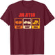 Jiu Jitsu Slap Bump Roll Retro Vintage T-Shirt - T-Shirt | Maroon