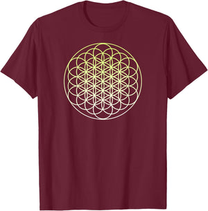 Sacred Geometry Shirt - Flower of Life Shirt T-Shirt - T-Shirt | Maroon