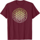 Sacred Geometry Shirt - Flower of Life Shirt T-Shirt - T-Shirt | Maroon