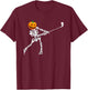 Skeleton Golf Halloween Pumpkin Golfing Golfer T-Shirt - T-Shirt | Maroon