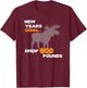 Funny Moose Hunting Gift Design For Bow Hunters In Montana T-Shirt - T-Shirt | Maroon