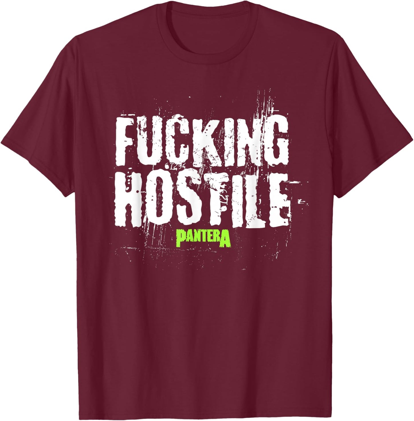 Pantera Official F-ing Hostile T-Shirt - T-Shirt | Maroon