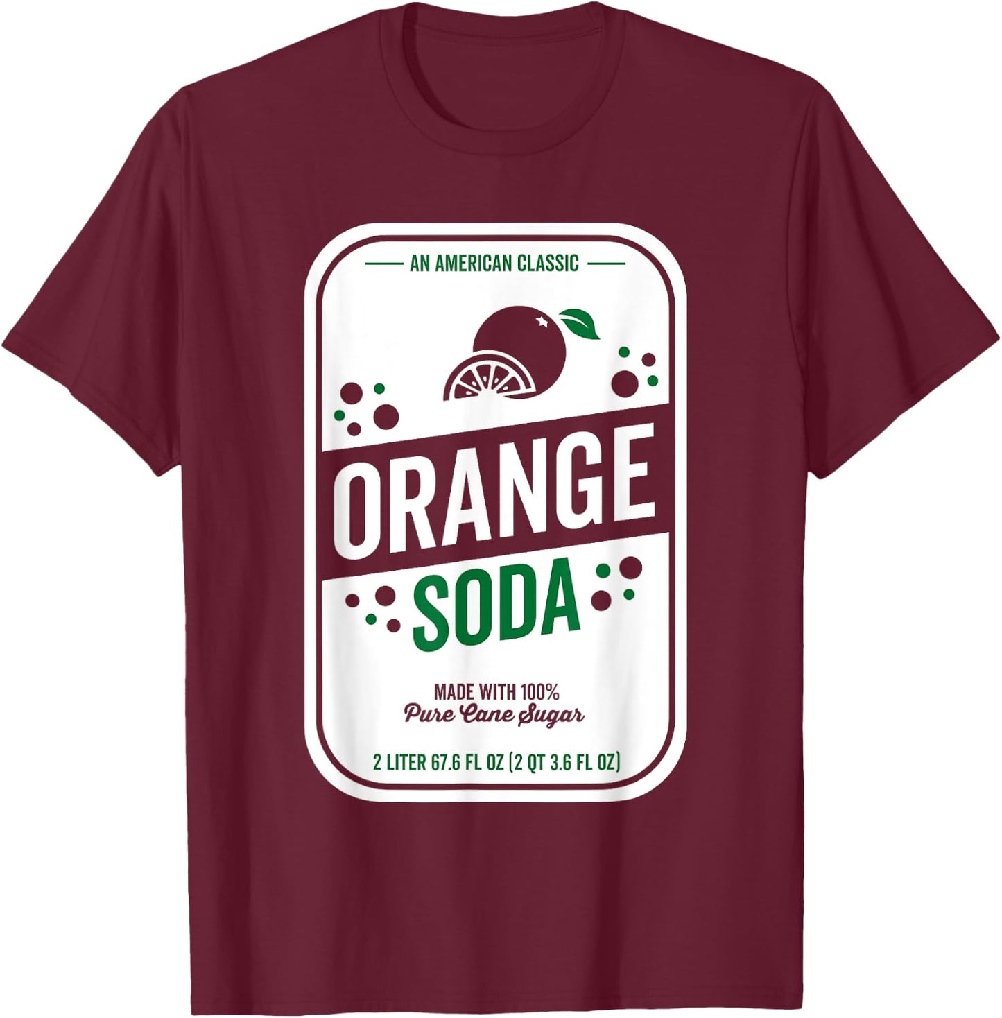 Soda Group Halloween Costume Orange Soda T-Shirt - T-Shirt | Maroon