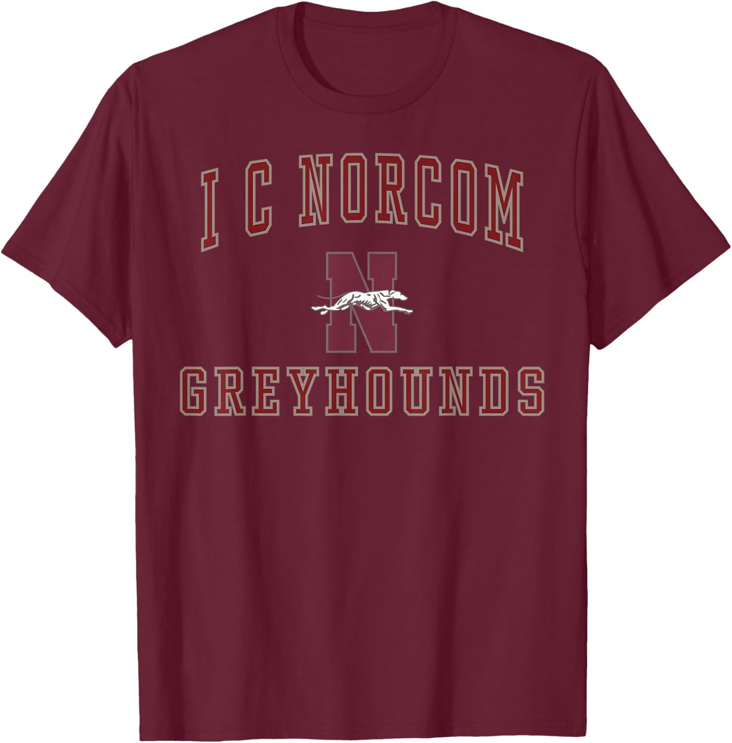 I C Norcom High School Greyhounds C1 T-Shirt - T-Shirt | Maroon