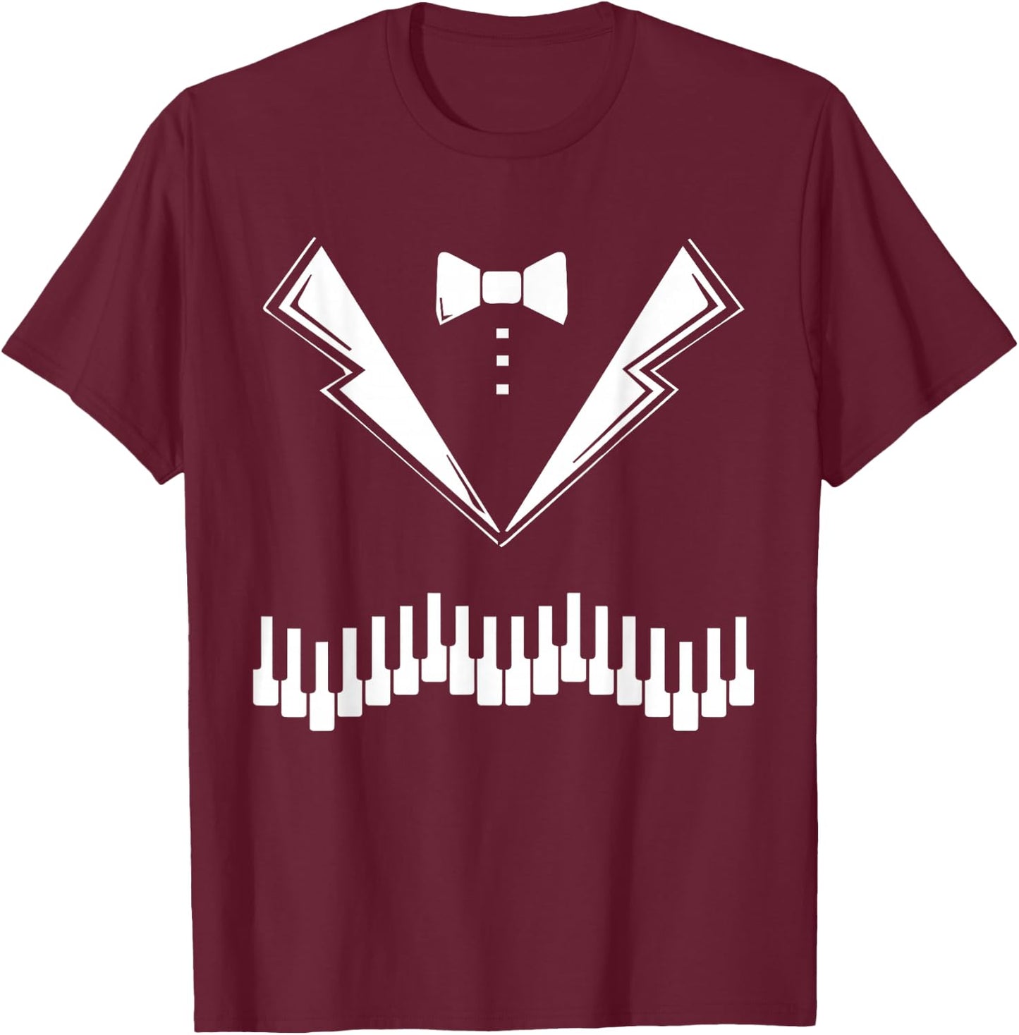 Funny Costume Keyboard Piano Player For The Concert Pianist T-Shirt - T-Shirt | Maroon