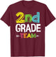 2nd Grade Team 2nd Grade Squad Teacher Gifts Women Girls Kids T-Shirt - T-Shirt | Maroon