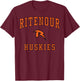 Ritenour High School Huskies T-Shirt - T-Shirt | Maroon