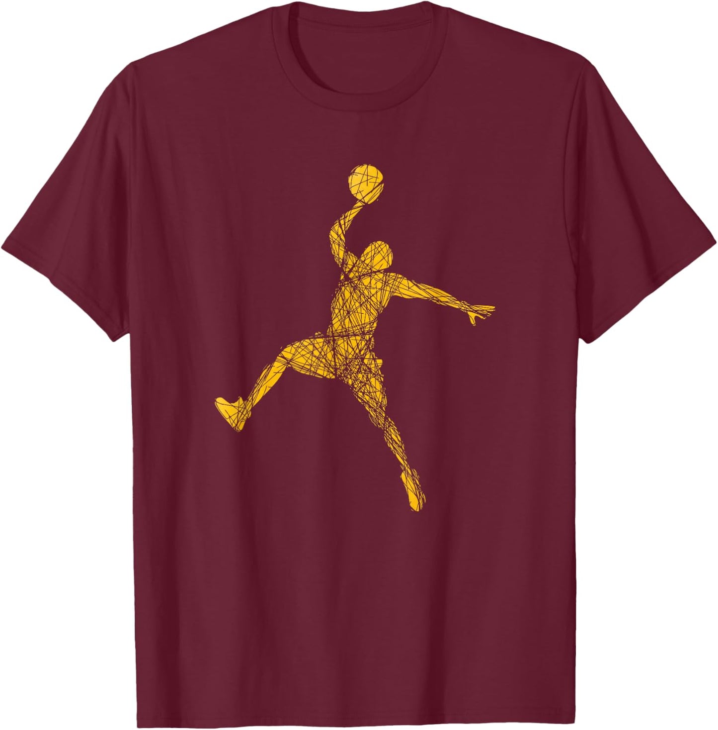 Basketball Sports Fan Men Kids Youth Player T-Shirt - T-Shirt | Maroon