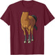 Cool Headless Horse Halloween Costume | Funny Lazy DIY Gift T-Shirt - T-Shirt | Maroon
