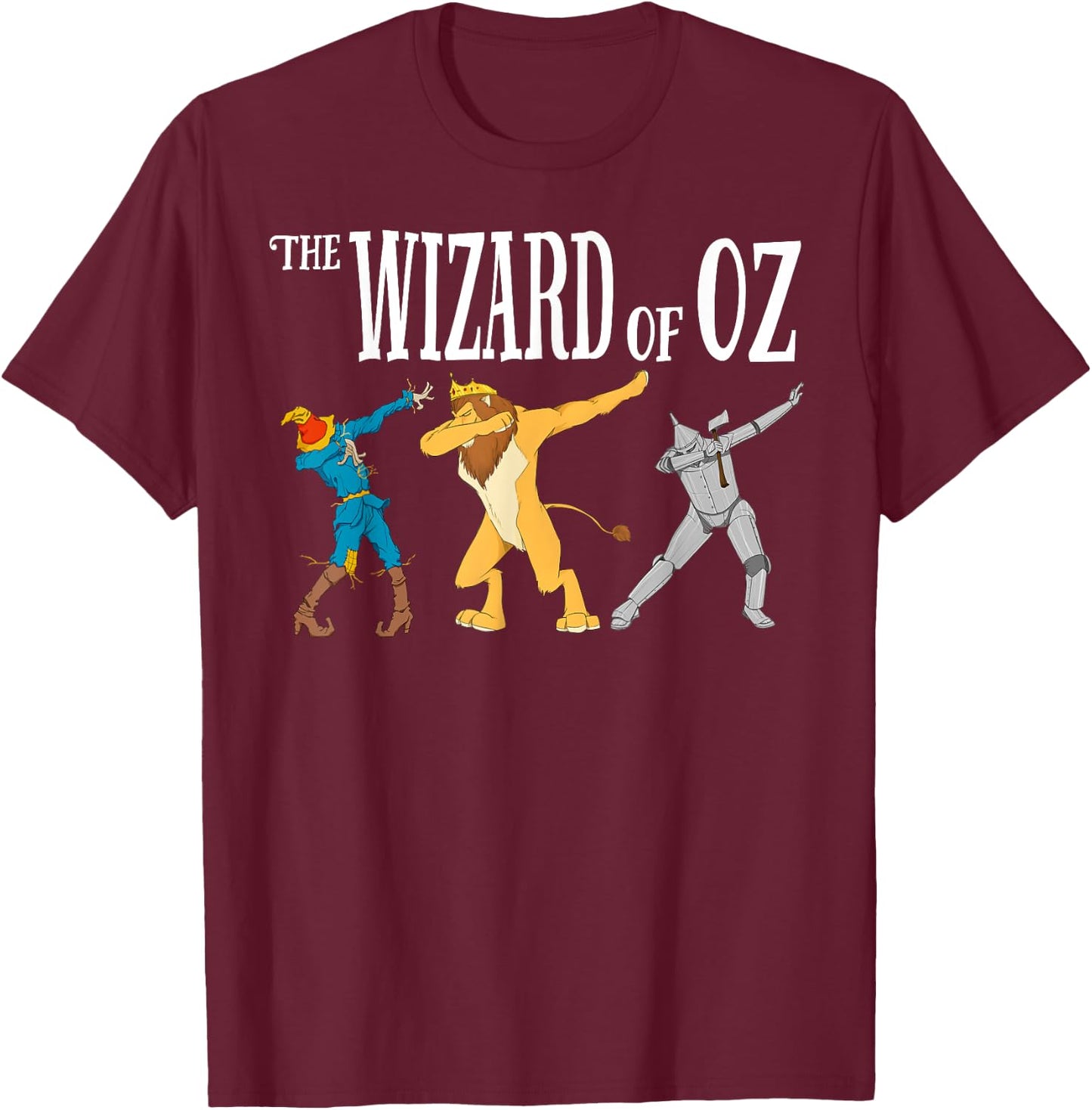 Cowardly Lion Scarecrow Tin Man The Wizard Of Oz T-Shirt - T-Shirt | Maroon