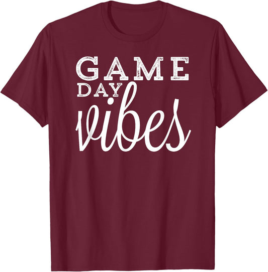 Game day, sports, fall, hay ride, Friday night lights. T-Shirt - T-Shirt | Maroon
