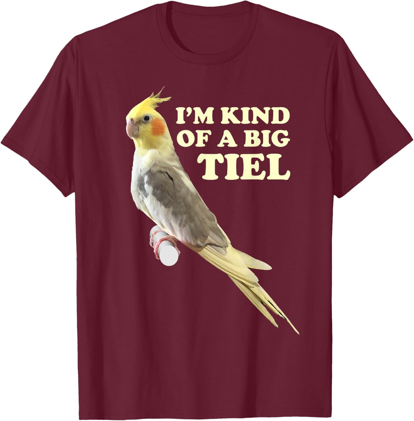 Funny Cute Cockatiel Gift Men Parrot Lover T-Shirt - T-Shirt | Maroon