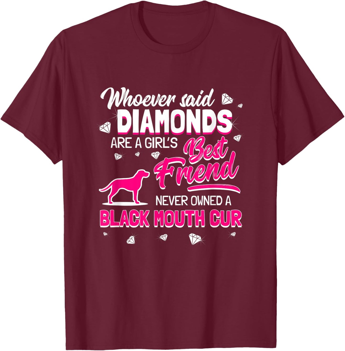 Black Mouth Cur T-Shirt - T-Shirt | Maroon