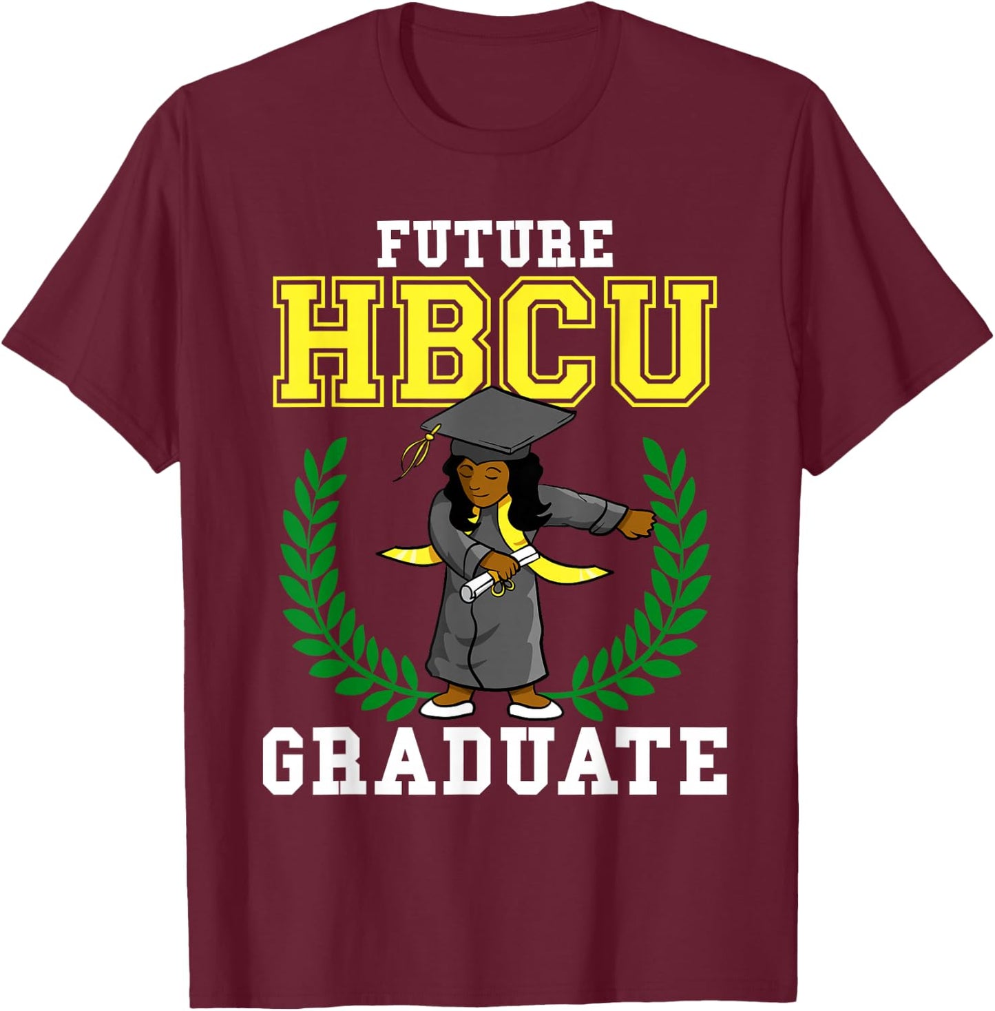 Future HBCU Graduation Shirt Black College Flossing Girl T-Shirt - T-Shirt | Maroon