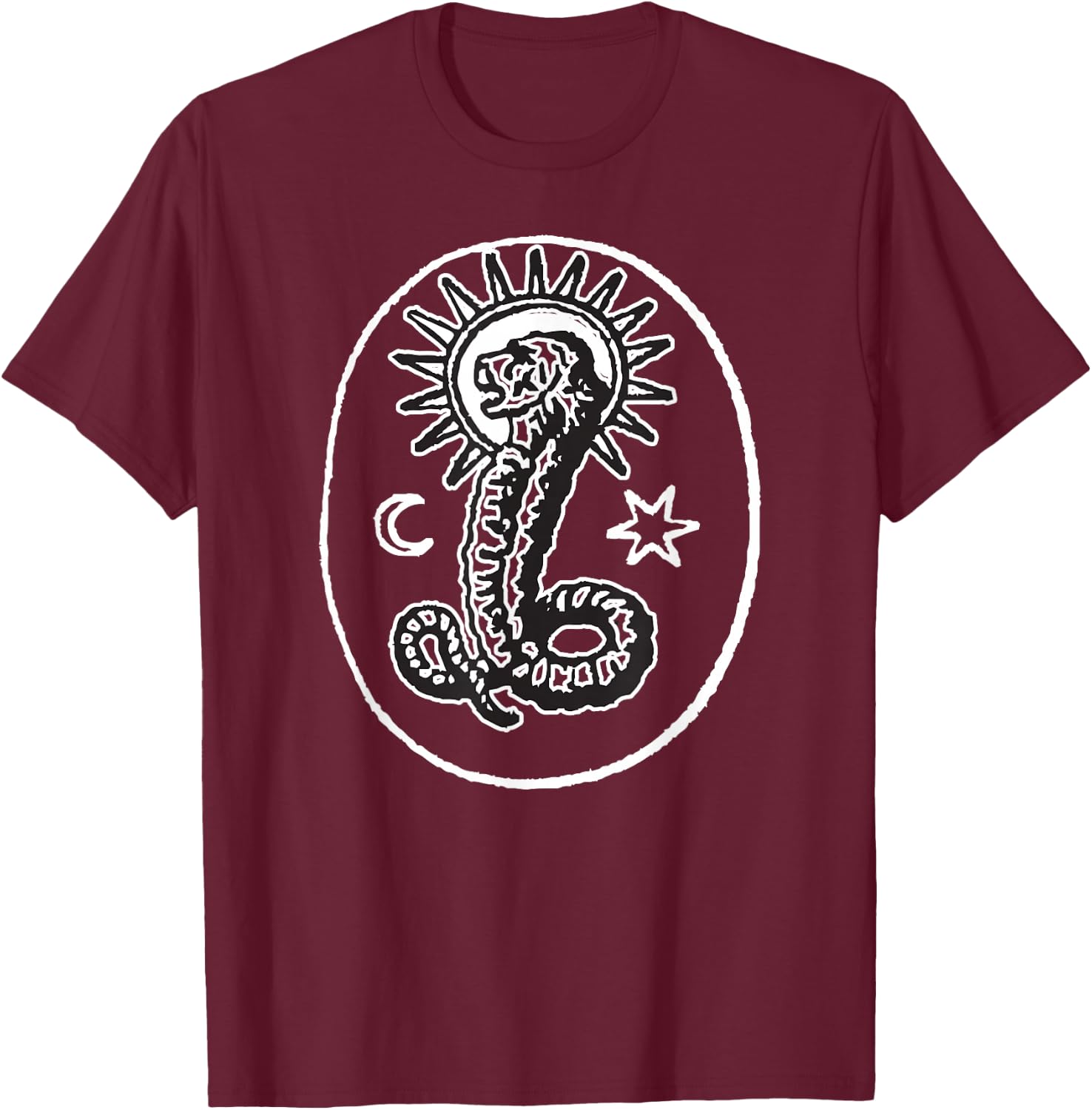 Demiurge Chnoubis Abraxas Symbol T-Shirt - T-Shirt | Maroon
