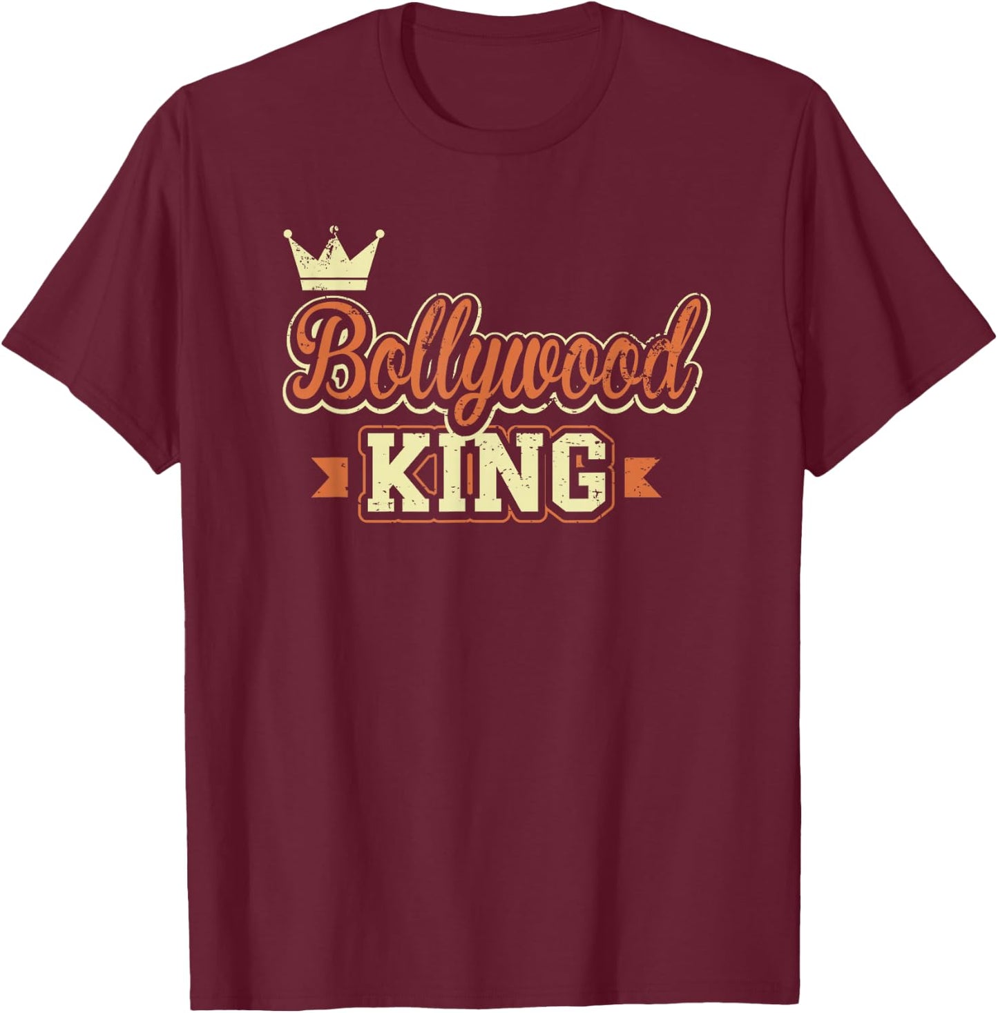 Bollywood King Funny Indian Hindi Movie Dance Cute T-Shirt - T-Shirt | Maroon